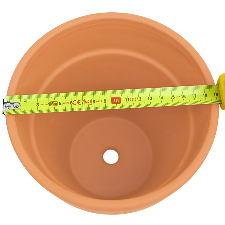 DEGREA Doniczka Włoska VASO ALTO D19 Ceramiczna Terakota Wysoka Prosta 19cm