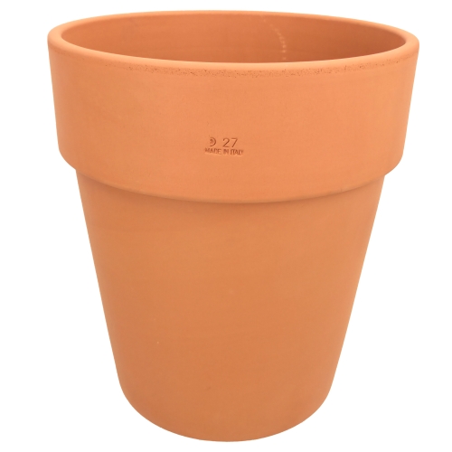 DEGREA Doniczka Włoska VASO ALTO D27 Ceramiczna Terakota Wysoka Prosta 27cm