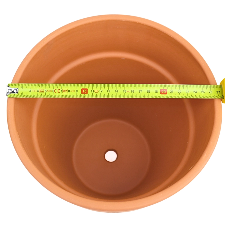 DEGREA Doniczka Włoska VASO ALTO D27 Ceramiczna Terakota Wysoka Prosta 27cm