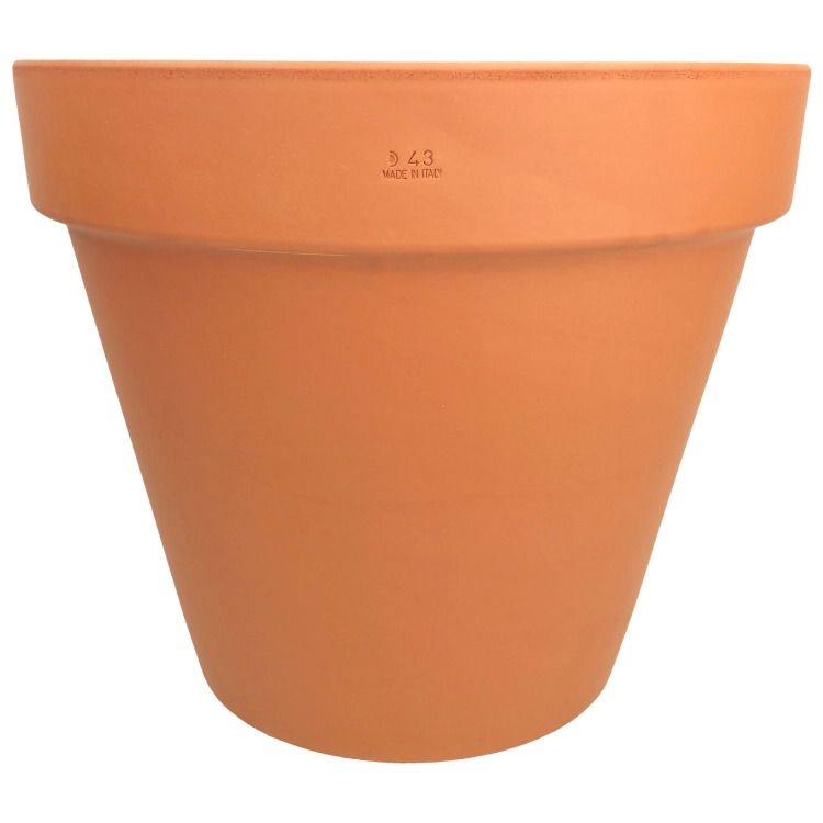 DEGREA Doniczka Włoska VASO D43 Terakota 43cm Prosta Duża + Podstawka D36