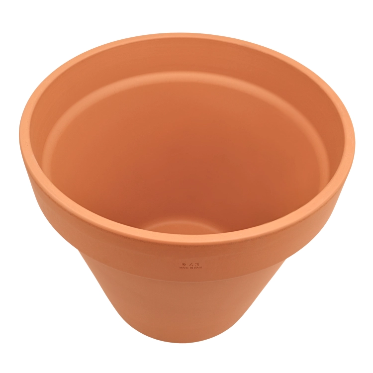 DEGREA Doniczka Włoska VASO D43 Terakota 43cm Prosta Duża + Podstawka D36
