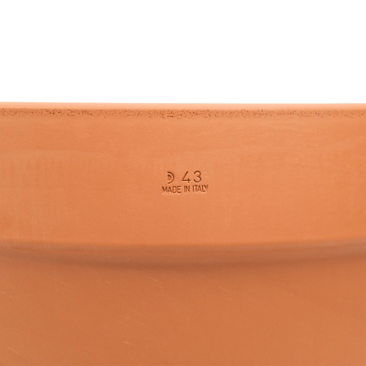 DEGREA Doniczka Włoska VASO D43 Terakota 43cm Prosta Duża + Podstawka D36
