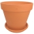 DEGREA Doniczka Włoska VASO D43 Terakota 43cm Prosta Duża + Podstawka D36