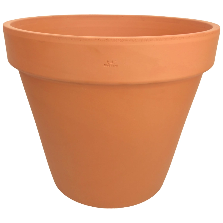 DEGREA Doniczka Włoska VASO D47 Terakota Prosta Duża 47cm + Podstawka D42