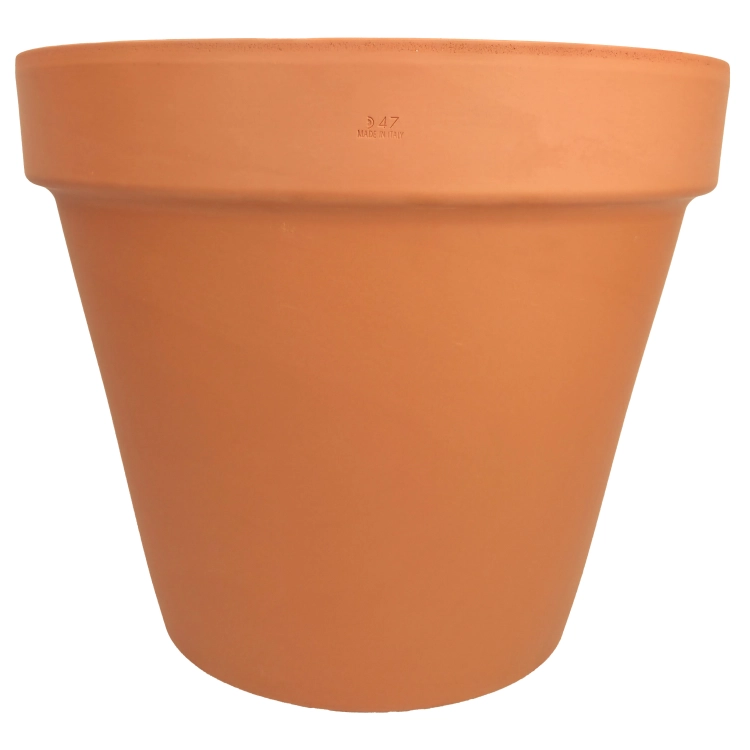 DEGREA Doniczka Włoska VASO D47 Terakota Prosta Duża 47cm + Podstawka D42