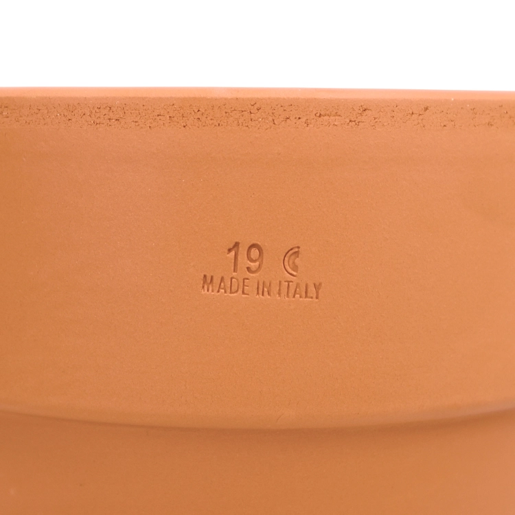 DEGREA Doniczka Włoska VASO ALTO D19 Ceramiczna Terakota + Podstawka D19