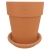DEGREA Doniczka Włoska VASO ALTO D19 Ceramiczna Terakota + Podstawka D19