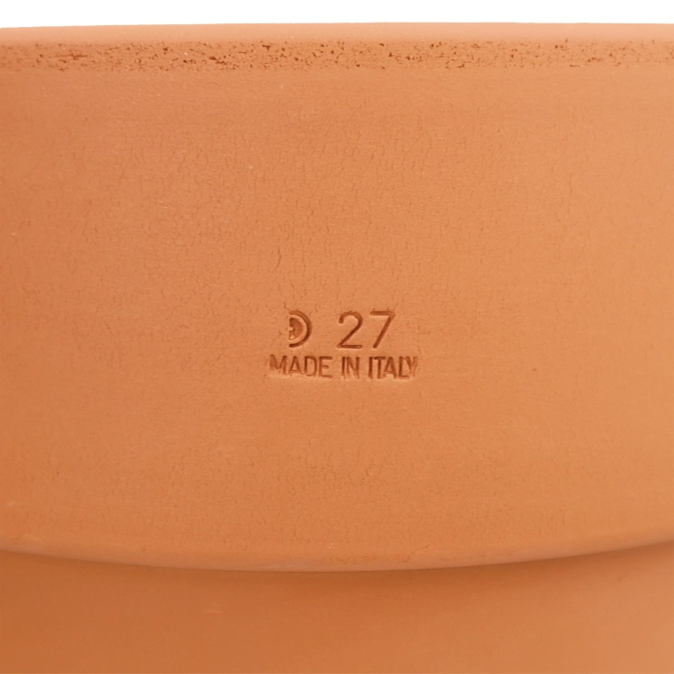 DEGREA Doniczka Włoska VASO ALTO D27 Ceramiczna Terakota + Podstawka D28