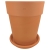 DEGREA Doniczka Włoska VASO ALTO D40 Ceramiczna Terakota + Podstawka D36
