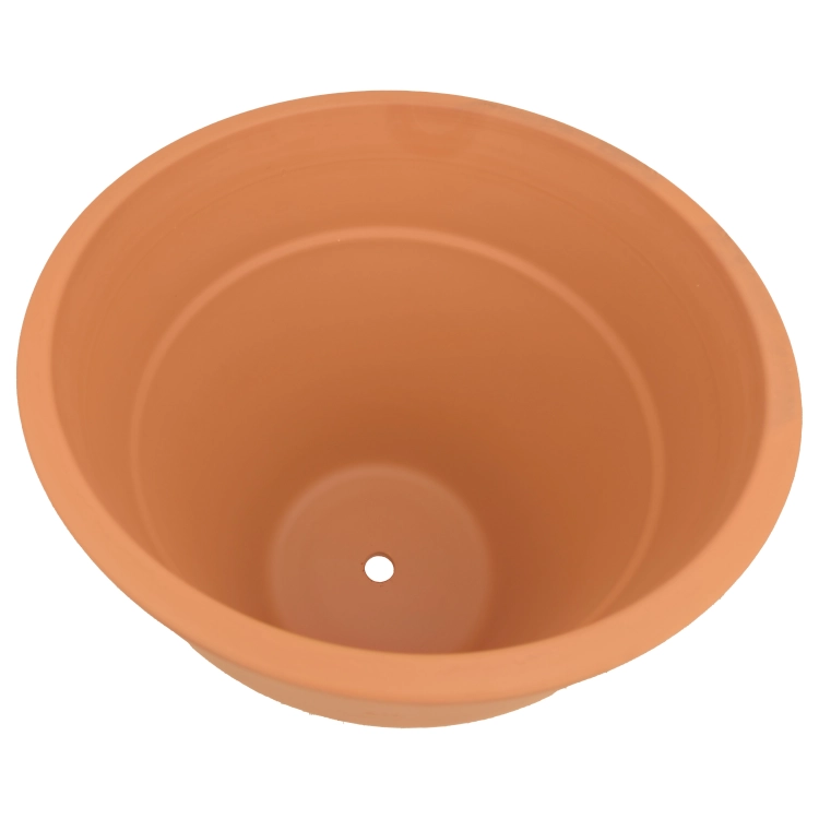 DEGREA Doniczka Włoska VASO ALTO D50 Ceramiczna Terakota + Podstawka D42