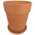 DEGREA Doniczka Włoska VASO ALTO D50 Ceramiczna Terakota + Podstawka D42