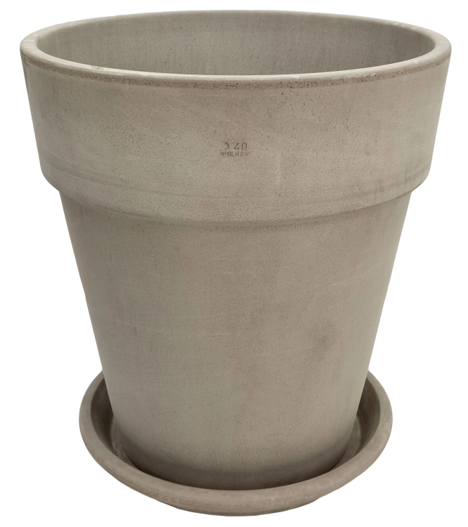 DEGREA Doniczka VASO ALTO VULCANO D40 Ceramiczna Terakota 40cm + Podstawka D36