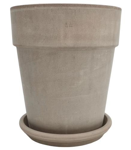 DEGREA Doniczka VASO ALTO VULCANO D31 Ceramiczna Terakota 31cm + Podstawka SOTTOVASO VULCANO D28