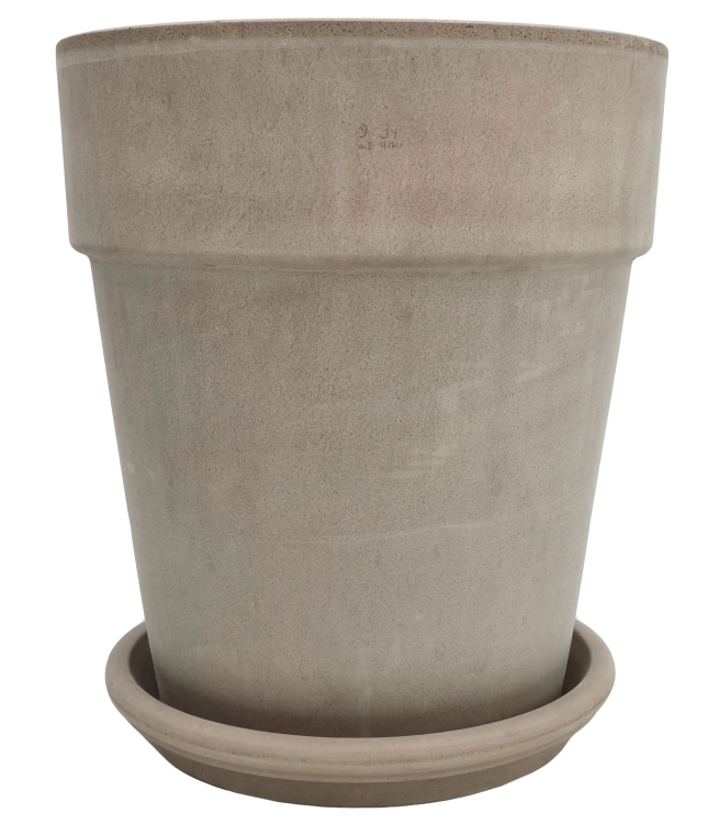 DEGREA Doniczka VASO ALTO VULCANO D31 Ceramiczna Terakota 31cm + Podstawka SOTTOVASO VULCANO D28
