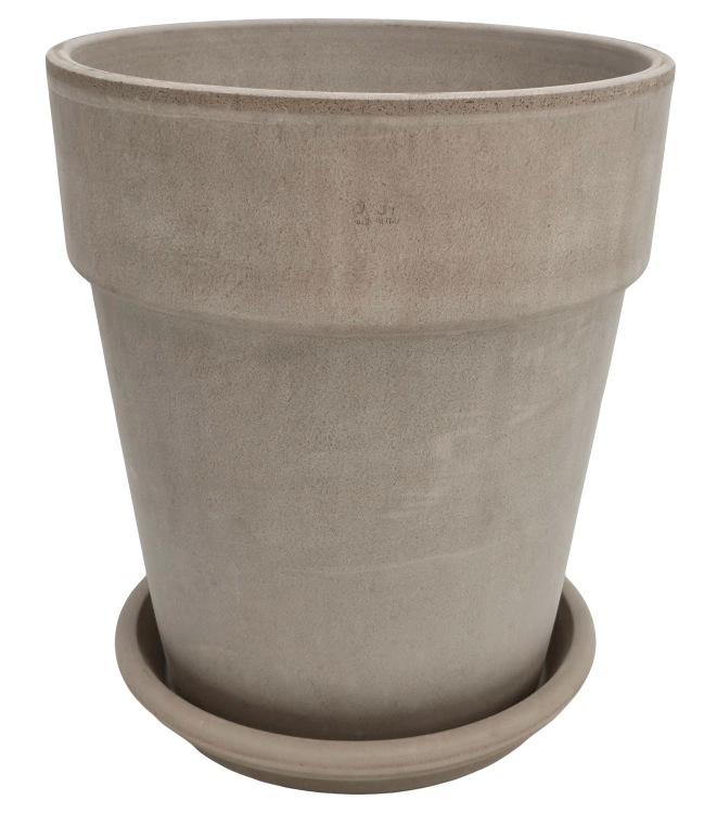 DEGREA Doniczka VASO ALTO VULCANO D31 Ceramiczna Terakota 31cm + Podstawka SOTTOVASO VULCANO D28
