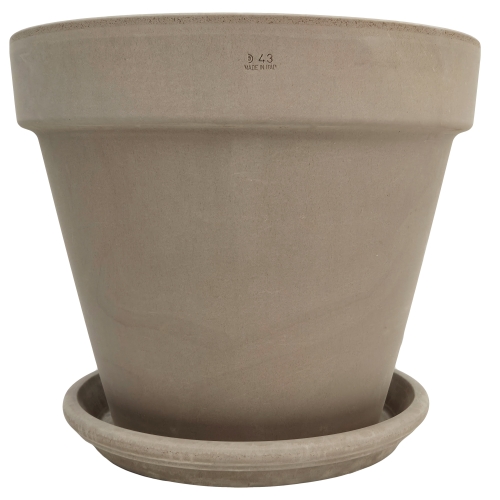 DEGREA Doniczka VASO VULCANO D43 Ceramiczna Terakota 43cm + Podstawka SOTTOVASO VULCANO D36