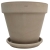 DEGREA Doniczka VASO VULCANO D43 Ceramiczna Terakota 43cm + Podstawka SOTTOVASO VULCANO D36