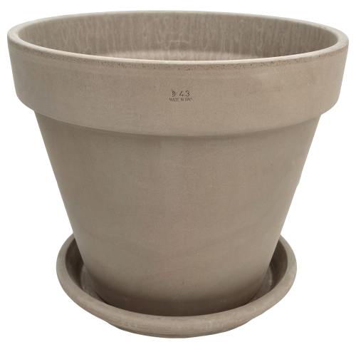 DEGREA Doniczka VASO VULCANO D43 Ceramiczna Terakota 43cm + Podstawka SOTTOVASO VULCANO D36