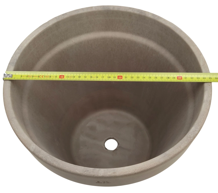 DEGREA Doniczka VASO VULCANO D35 Ceramiczna Terakota 35cm + Podstawka SOTTOVASO VULCANO D28