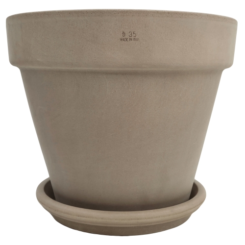 DEGREA Doniczka VASO VULCANO D35 Ceramiczna Terakota 35cm + Podstawka SOTTOVASO VULCANO D28