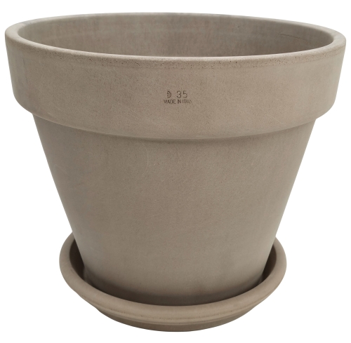 DEGREA Doniczka VASO VULCANO D35 Ceramiczna Terakota 35cm + Podstawka SOTTOVASO VULCANO D28