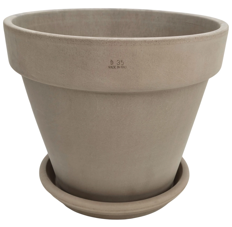 DEGREA Doniczka VASO VULCANO D35 Ceramiczna Terakota 35cm + Podstawka SOTTOVASO VULCANO D28