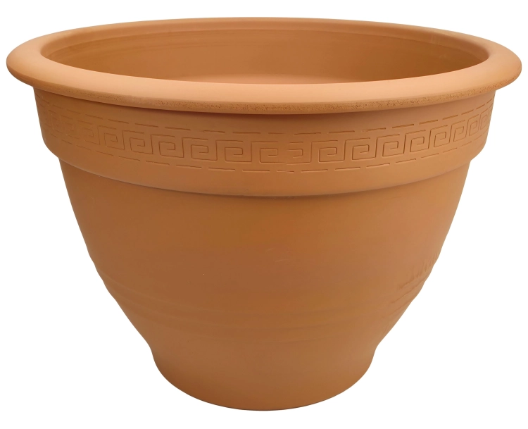 DEGREA Doniczka Zdobiona CAMPANA D65 Ceramiczna Terakota 65cm + Podstawka SOTTOVASO D46