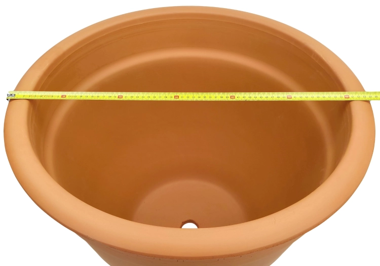 DEGREA Doniczka Zdobiona CAMPANA D65 Ceramiczna Terakota 65cm + Podstawka SOTTOVASO D46