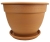 DEGREA Doniczka Zdobiona CAMPANA D65 Ceramiczna Terakota 65cm + Podstawka SOTTOVASO D46