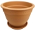 DEGREA Doniczka Zdobiona CAMPANA D65 Ceramiczna Terakota 65cm + Podstawka SOTTOVASO D46