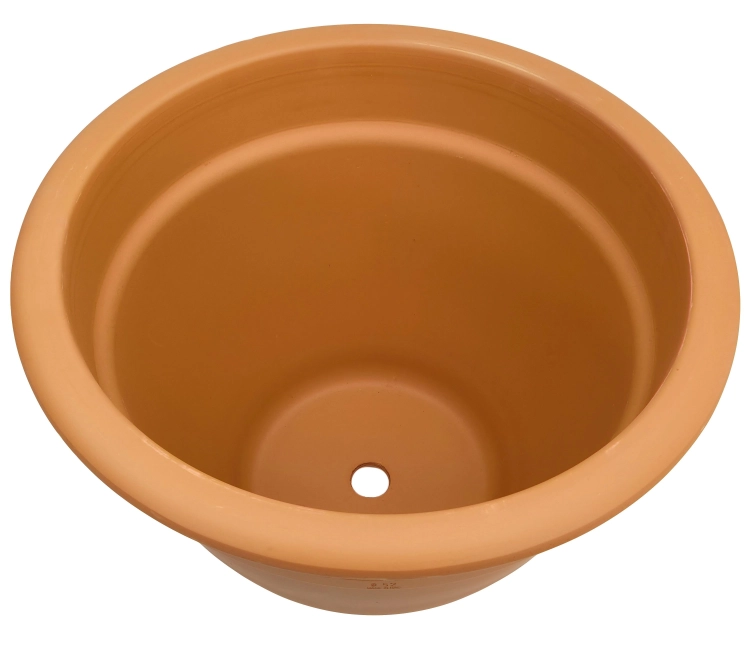 DEGREA Doniczka Zdobiona CAMPANA D52 Ceramiczna Terakota 52cm + Podstawka SOTTOVASO D42