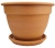 DEGREA Doniczka Zdobiona CAMPANA D52 Ceramiczna Terakota 52cm + Podstawka SOTTOVASO D42