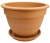 DEGREA Doniczka Zdobiona CAMPANA D52 Ceramiczna Terakota 52cm + Podstawka SOTTOVASO D42