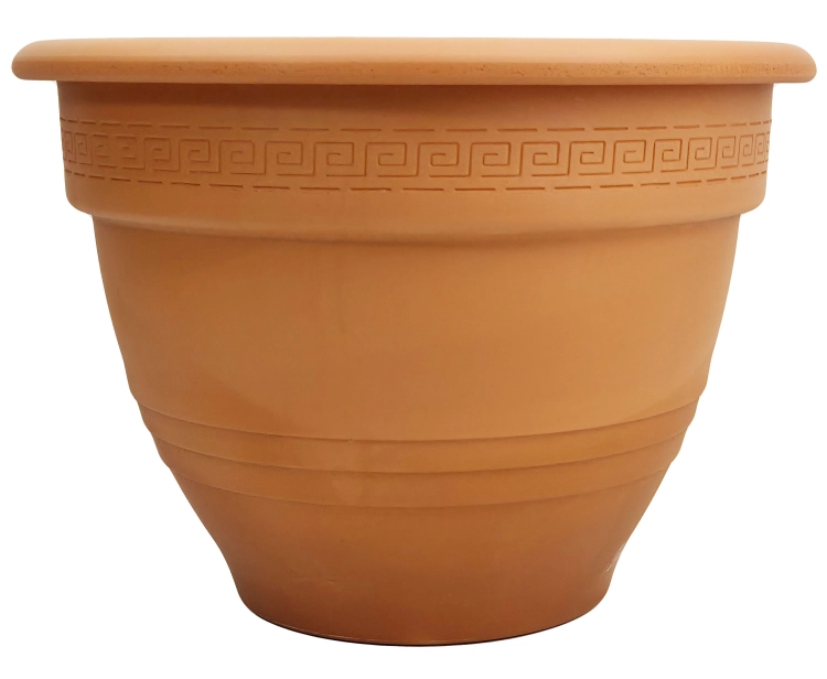 DEGREA Doniczka Zdobiona CAMPANA D42 Ceramiczna Terakota 42cm + Podstawka SOTTOVASO D31