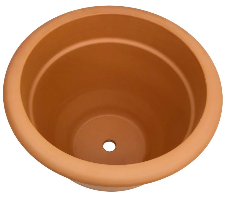 DEGREA Doniczka Zdobiona CAMPANA D42 Ceramiczna Terakota 42cm + Podstawka SOTTOVASO D31