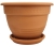 DEGREA Doniczka Zdobiona CAMPANA D42 Ceramiczna Terakota 42cm + Podstawka SOTTOVASO D31