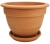 DEGREA Doniczka Zdobiona CAMPANA D42 Ceramiczna Terakota 42cm + Podstawka SOTTOVASO D31