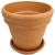 DEGREA Doniczka Vaso DOPPIO BORDO D35 Ceramiczna Terakota 35cm + Podstawka SOTTOVASO D28