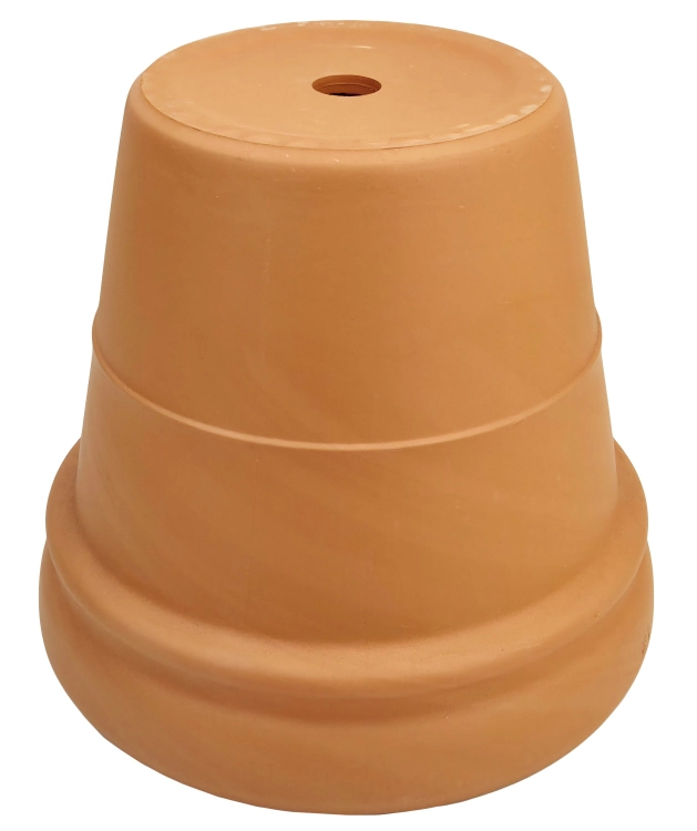 DEGREA Doniczka Vaso DOPPIO BORDO D35 Ceramiczna Terakota 35cm + Podstawka SOTTOVASO D28