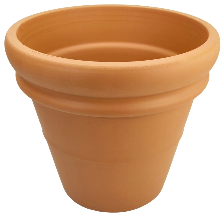 DEGREA Doniczka Vaso DOPPIO BORDO D45 Ceramiczna Terakota 45cm + Podstawka SOTTOVASO D36