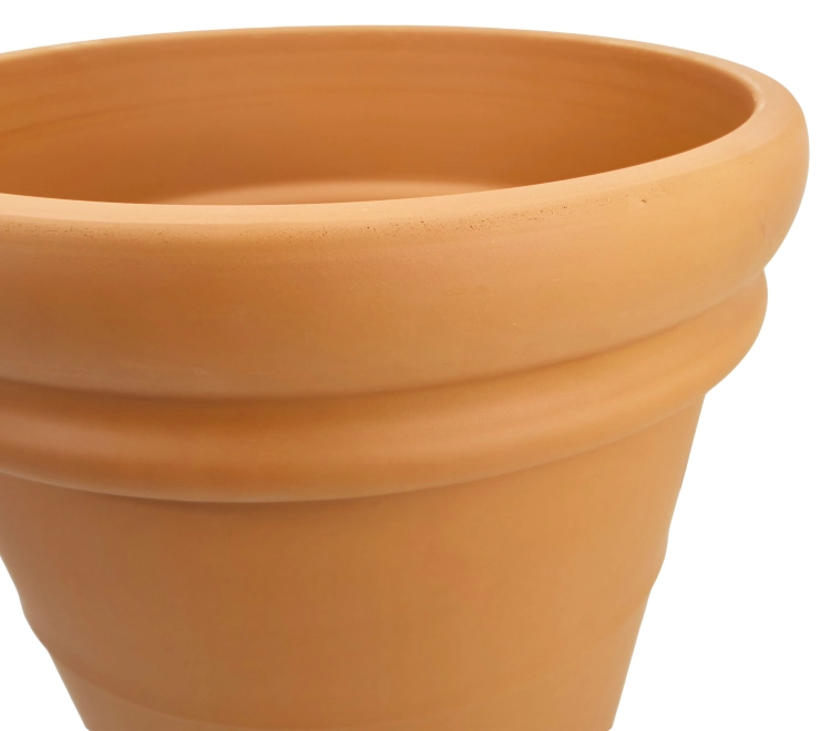 DEGREA Doniczka Vaso DOPPIO BORDO D45 Ceramiczna Terakota 45cm + Podstawka SOTTOVASO D36