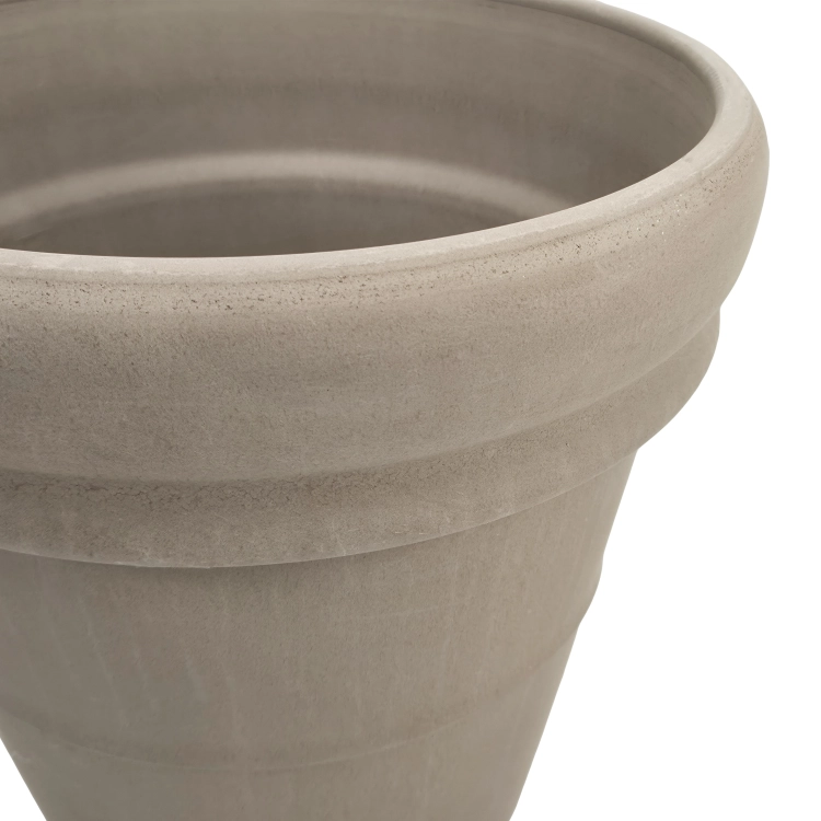 DEGREA Doniczka Vaso VULCANO DOPPIO BORDO D40 Ceramiczna Terakota 40cm + Podstawka SOTTOVASO VULCANO D31