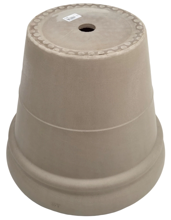 DEGREA Doniczka Vaso VULCANO DOPPIO BORDO D40 Ceramiczna Terakota 40cm + Podstawka SOTTOVASO VULCANO D31