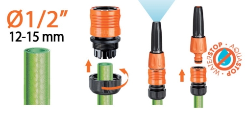 Claber Szybkozłączka STOP 1/2" złączka 8602 na wąż 12-17mm