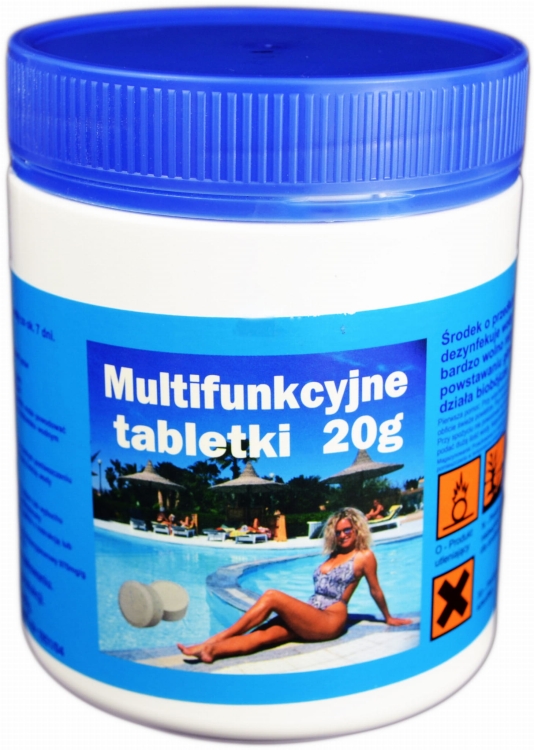 Multi Chlor w tabletkach 20g 400g + INTEX Pływak Dozownik Chloru
