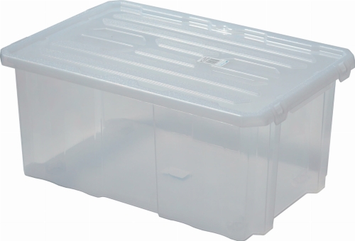 Pudełko Pudło Plastikowe z Pokrywą 45L BOX duże 600x400x265mm NCC24 + NCP24 z kółkami Pojemnik Prosperplast CARGOBOX