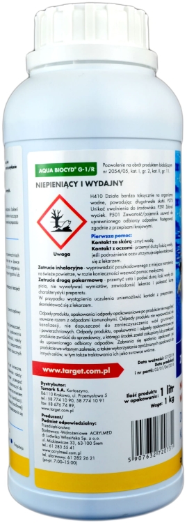 Target Aqua Biocyd 1L zwalcza glony bakterie grzyby