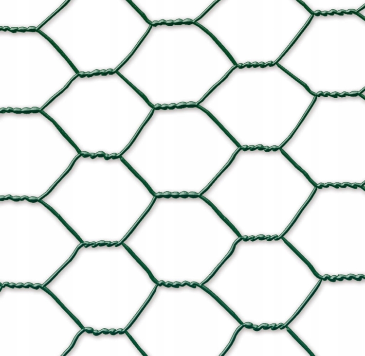 Siatka Metalowa Zielona 50cm 25m oczko 13mm HEXA