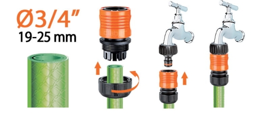 Claber Szybkozłączka STOP 1/2" złączka 8602 na wąż 12-17mm