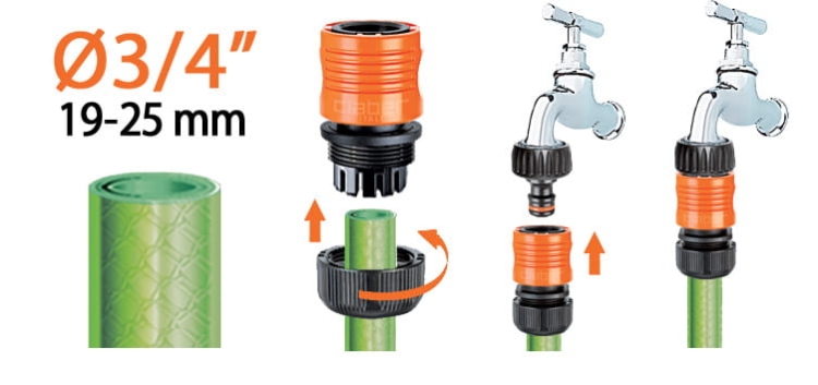 Claber Szybkozłączka STOP 1/2" złączka 8602 na wąż 12-17mm